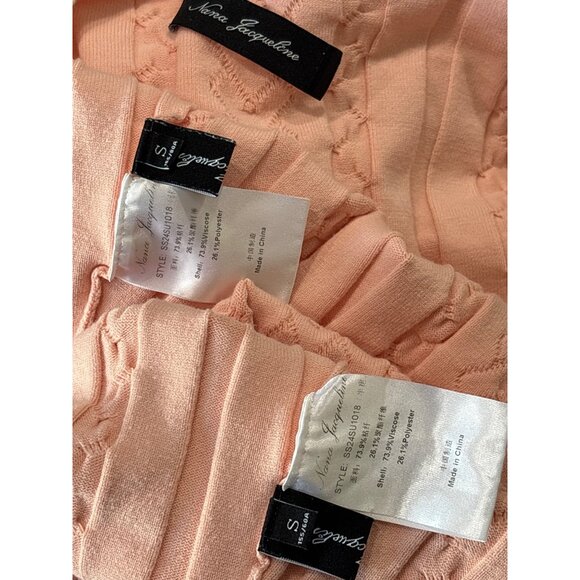 Nana Jacqueline Kelli Knit Set in Peach Small New Womens Skirt Top Outfit - Picture 8 of 14